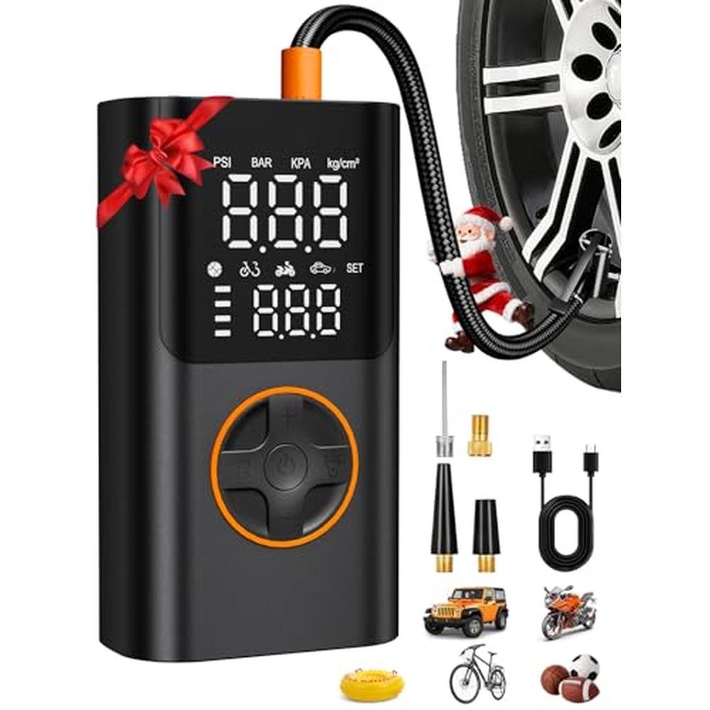 Tire Inflator: AIRSURE Portable Air Compressor Bike Pump – Front View