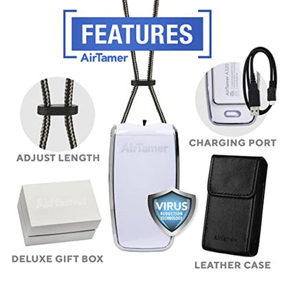 Airtamer A320W: AirTamer Rechargeable Personal Air Purifier – In Use