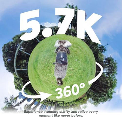 360 Akaso: AKASO 360 Weatherproof 360 Action Camera 5.7K – Side View