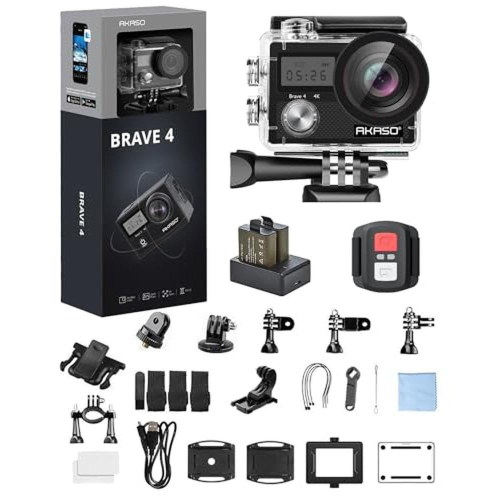 Camera Akaso: Akaso Brave 4 Action Camera 4K 30FPS Ultra HD – Front View