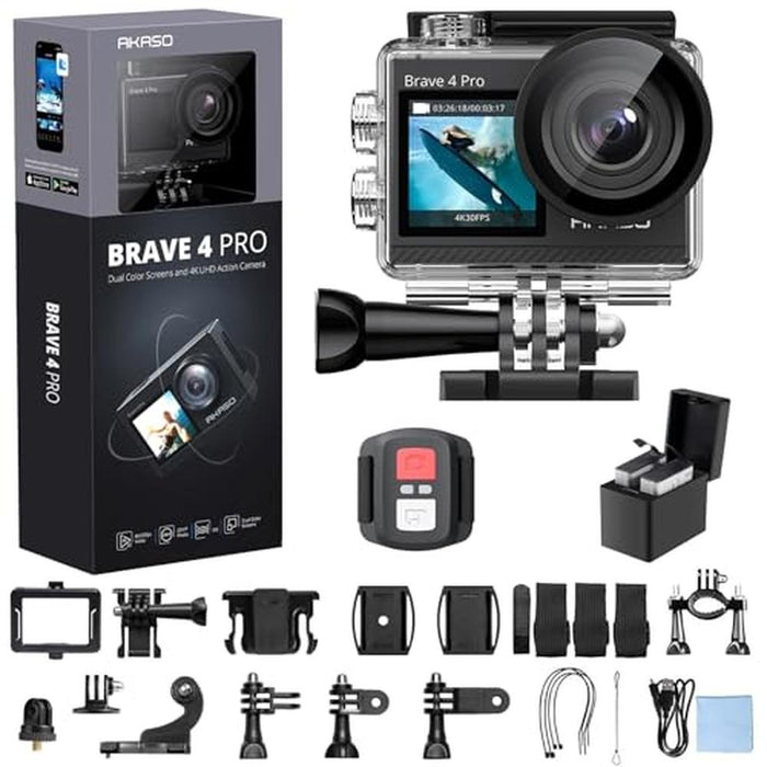 Camera Underwater: AKASO Brave 4 Pro 4K30FPS Action Camera – Front View