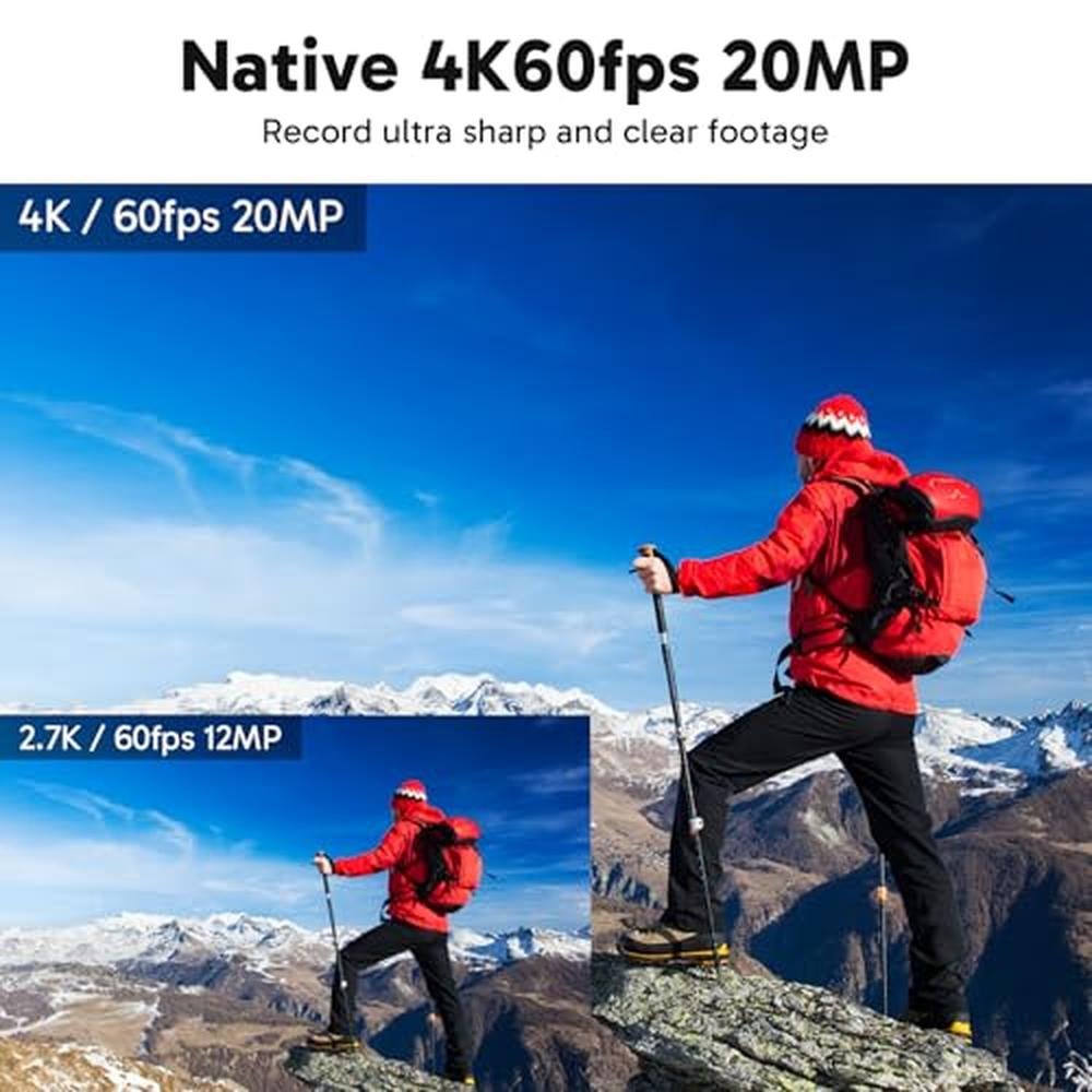 Camera Control: AKASO V50 Elite 4K60fps Touch Screen WiFi – Side View