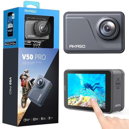 Camera Akaso: Akaso V50 Pro Native 4K30fps 20MP WiFi Action – Front View