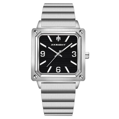 Watches Men: AKNIGHT Men's Square Watch Waterproof Quartz – Side View