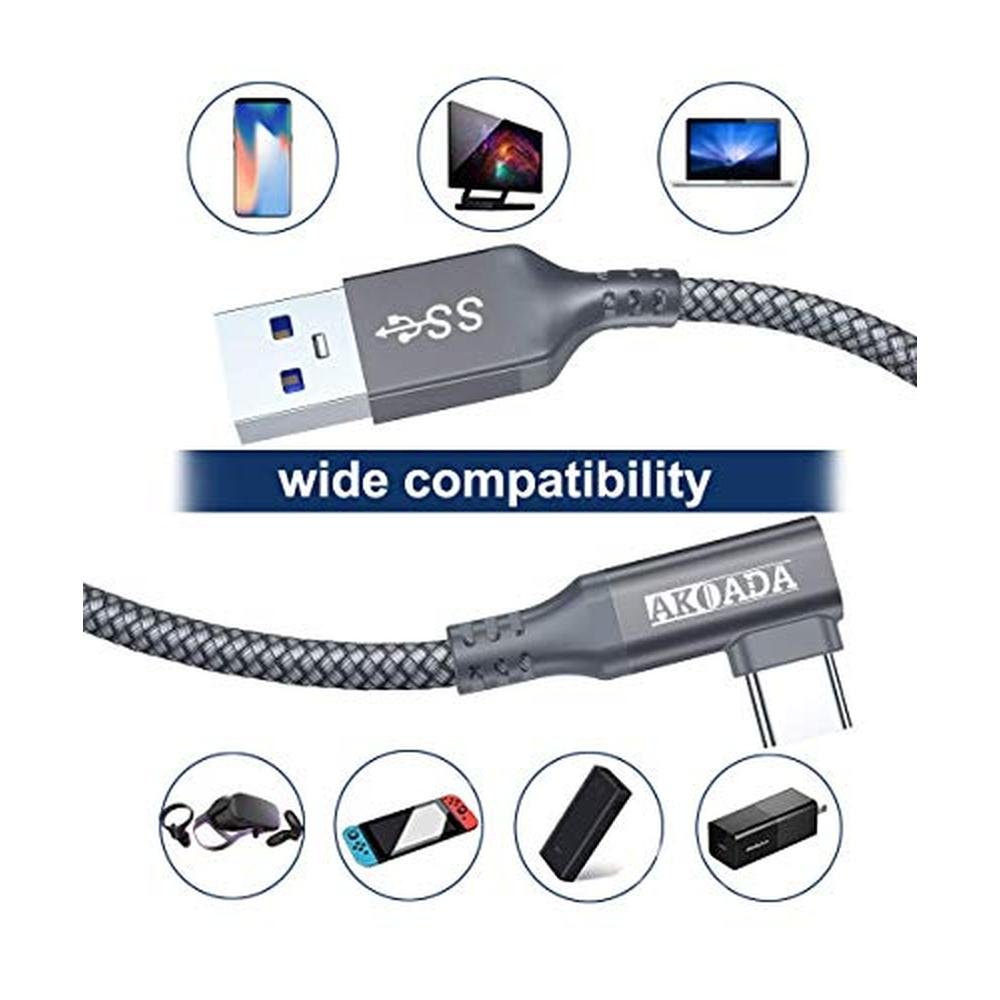 AkoaDa 20FT USB C Cable: Premium High-Speed Data Transfer – Close-up Detail
