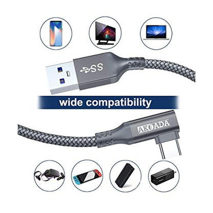 AkoaDa 20FT USB C Cable: Premium High-Speed Data Transfer – Close-up Detail