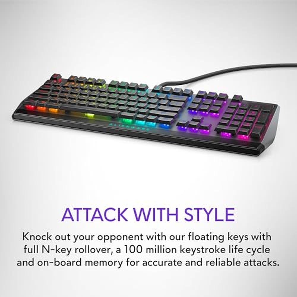 Low Profile: Alienware AW510K AlienFX Per-Key RGB LED Color – Close-up Detail