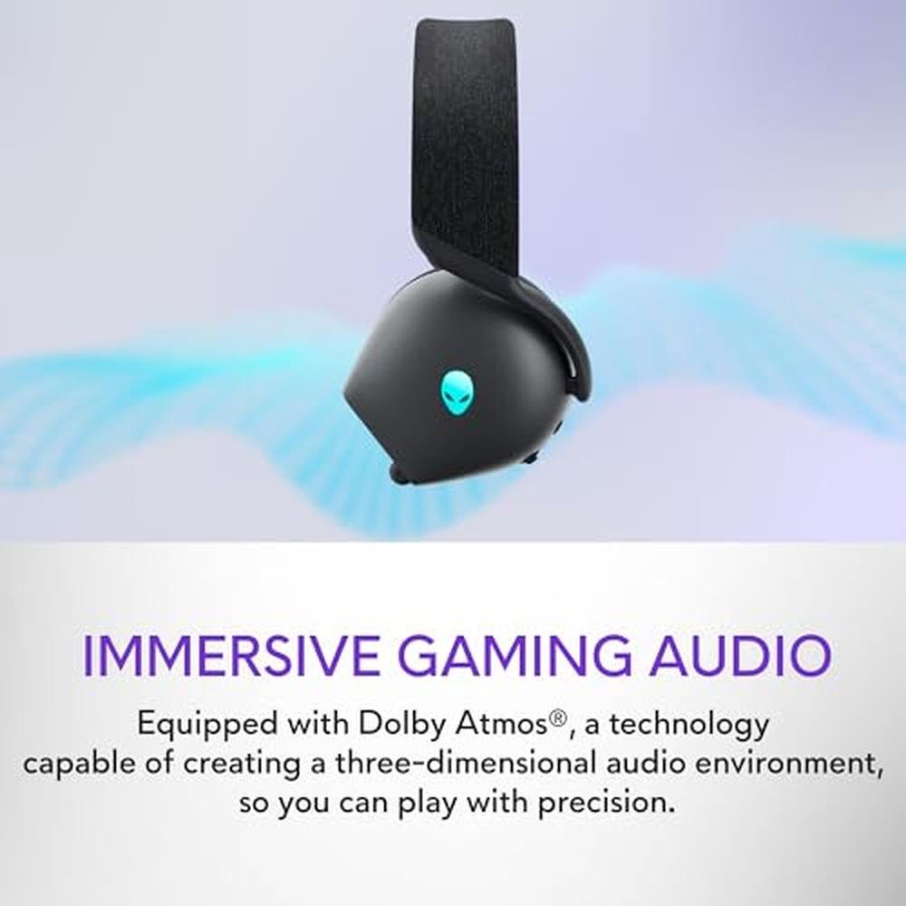 Alienware Tri-Mode Wireless Gaming Headset AW725H – In Use