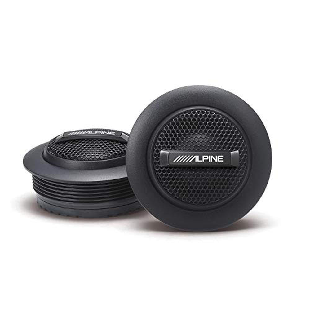 Alpine S10TW: Alpine S Series 1 Silk Dome Tweeter Set – Front View
