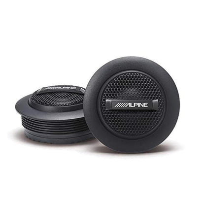 Alpine S10TW: Alpine S Series 1 Silk Dome Tweeter Set – Front View