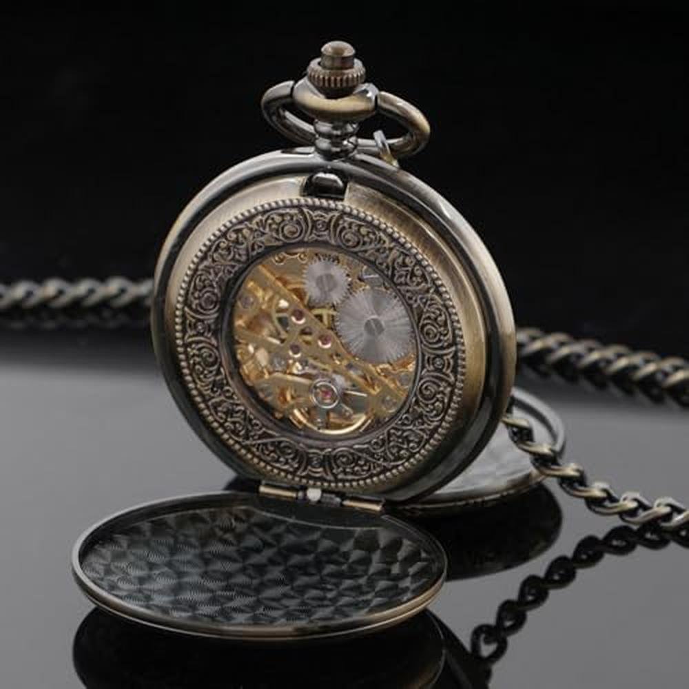 Pocket Watch: Alwesam Vintage Hand Wind Up Roman Numerals – In Use