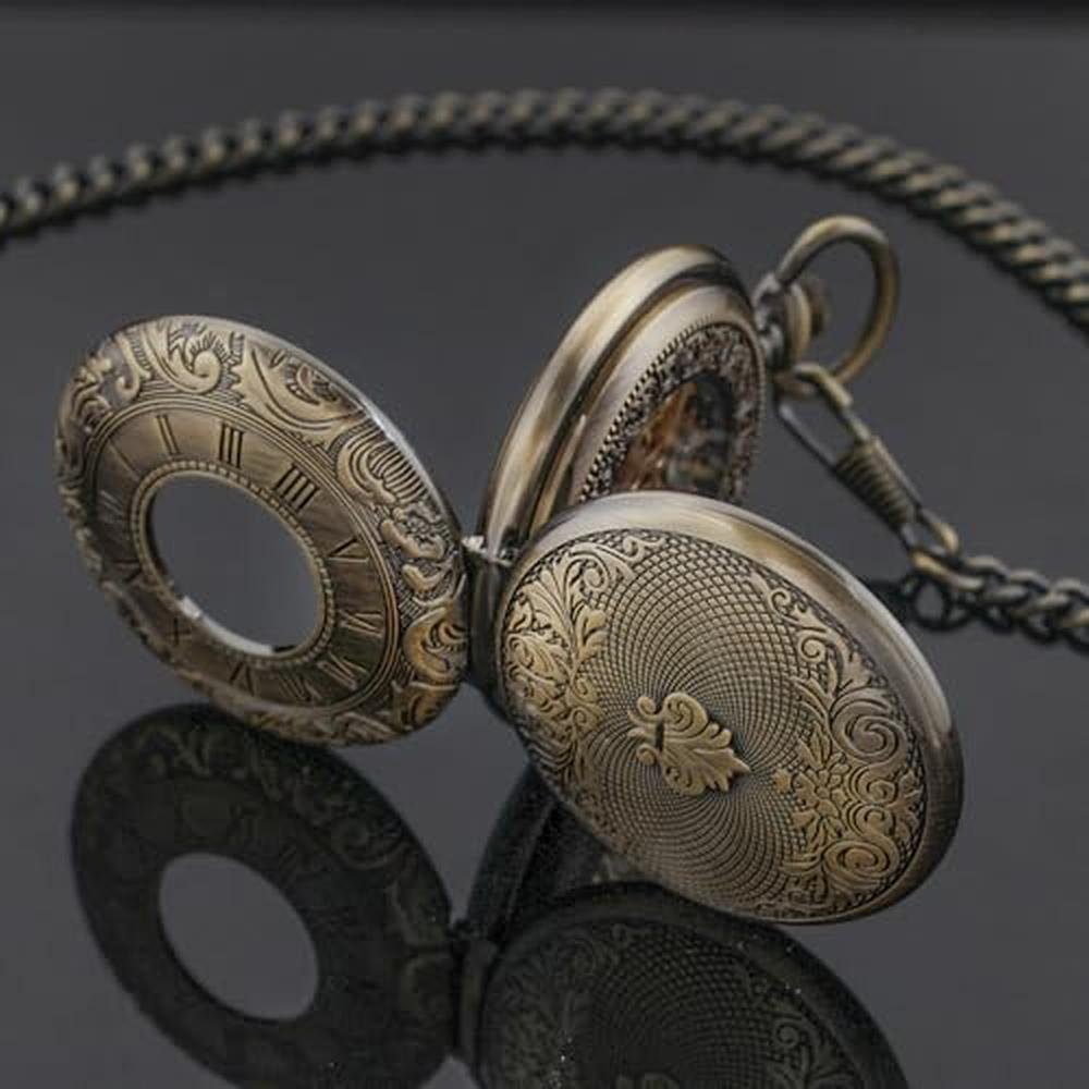 Pocket Watch: Alwesam Vintage Hand Wind Up Roman Numerals – Packaging