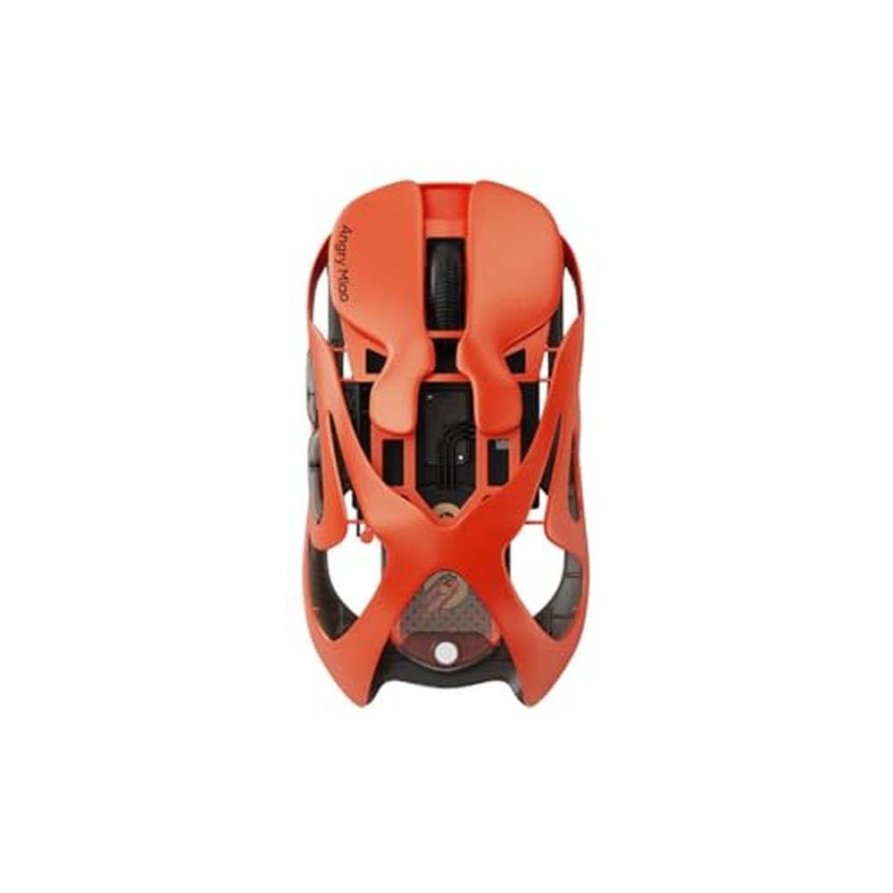 Gaming Mouse: AM Infinity Blaze Orange 49g Ultralight Metal – Front View