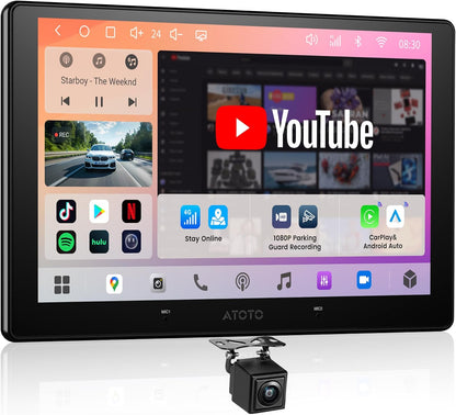A7 9" QLED Android Double DIN Car Stereo – Front View