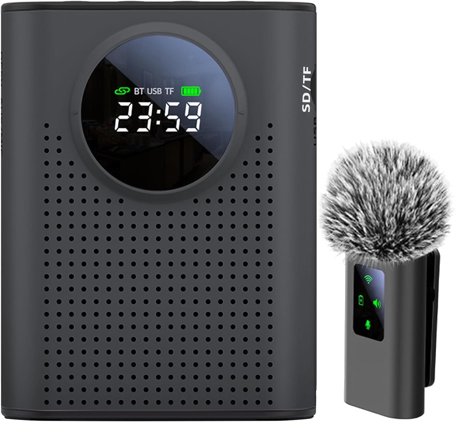 S67 Rechargeable Voice Amplifier Wireless Microphone for – Front View