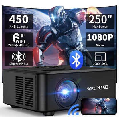 Projector with WIFI and Bluetooth – Front View