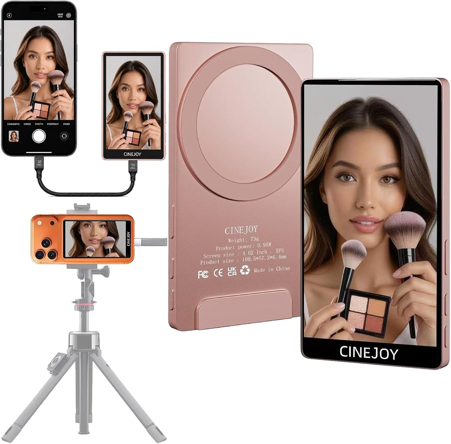 CineJoy M2 Wired Selfie Monitor Screen – Front View