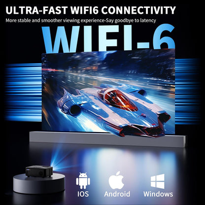Projector with WIFI and Bluetooth – Side View