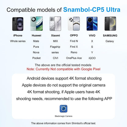 Shimbol CP5 Ultra: 5'' 1080P Full Touch HD Phone Vlog – Side View