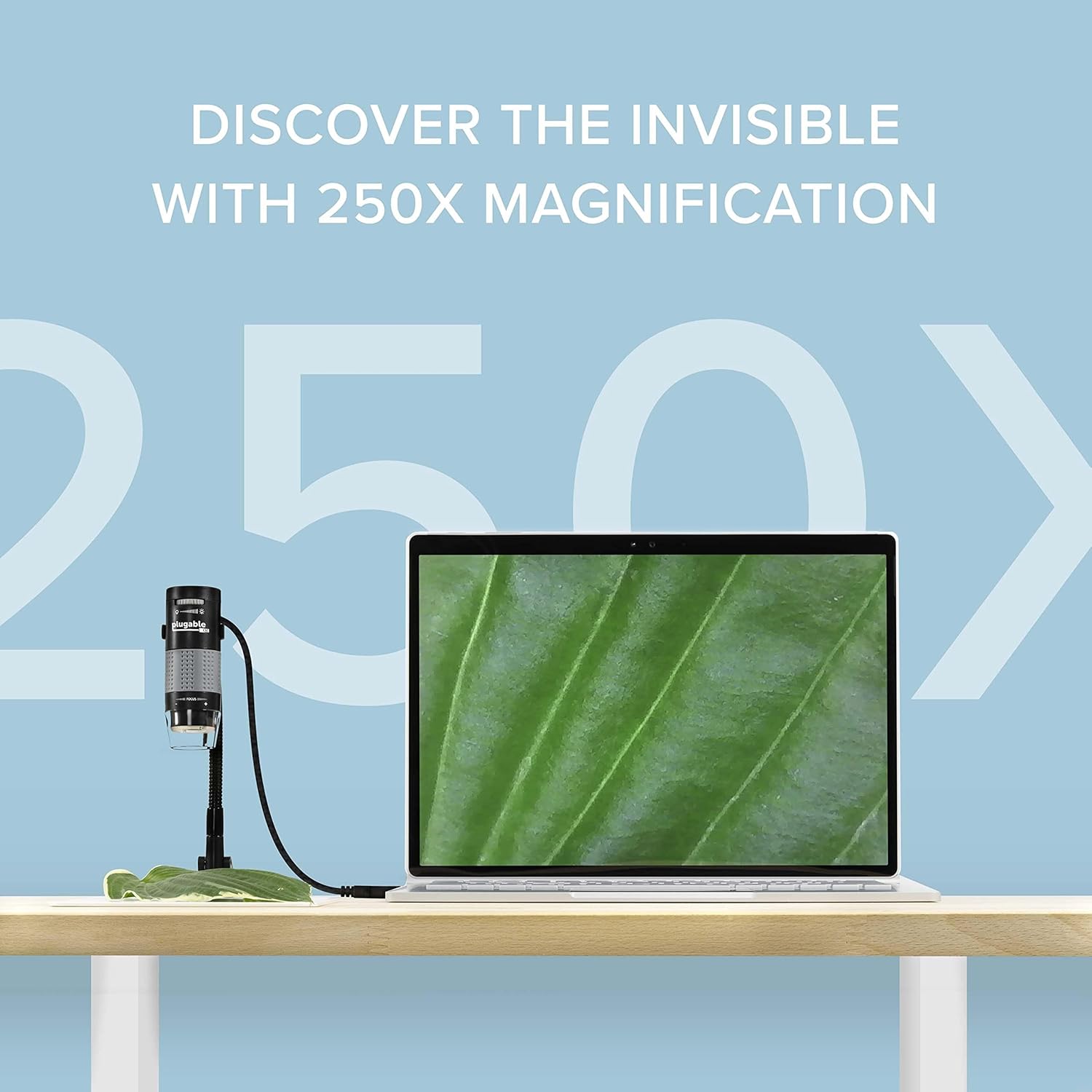 Plugable USB Digital Microscope 250x – Side View