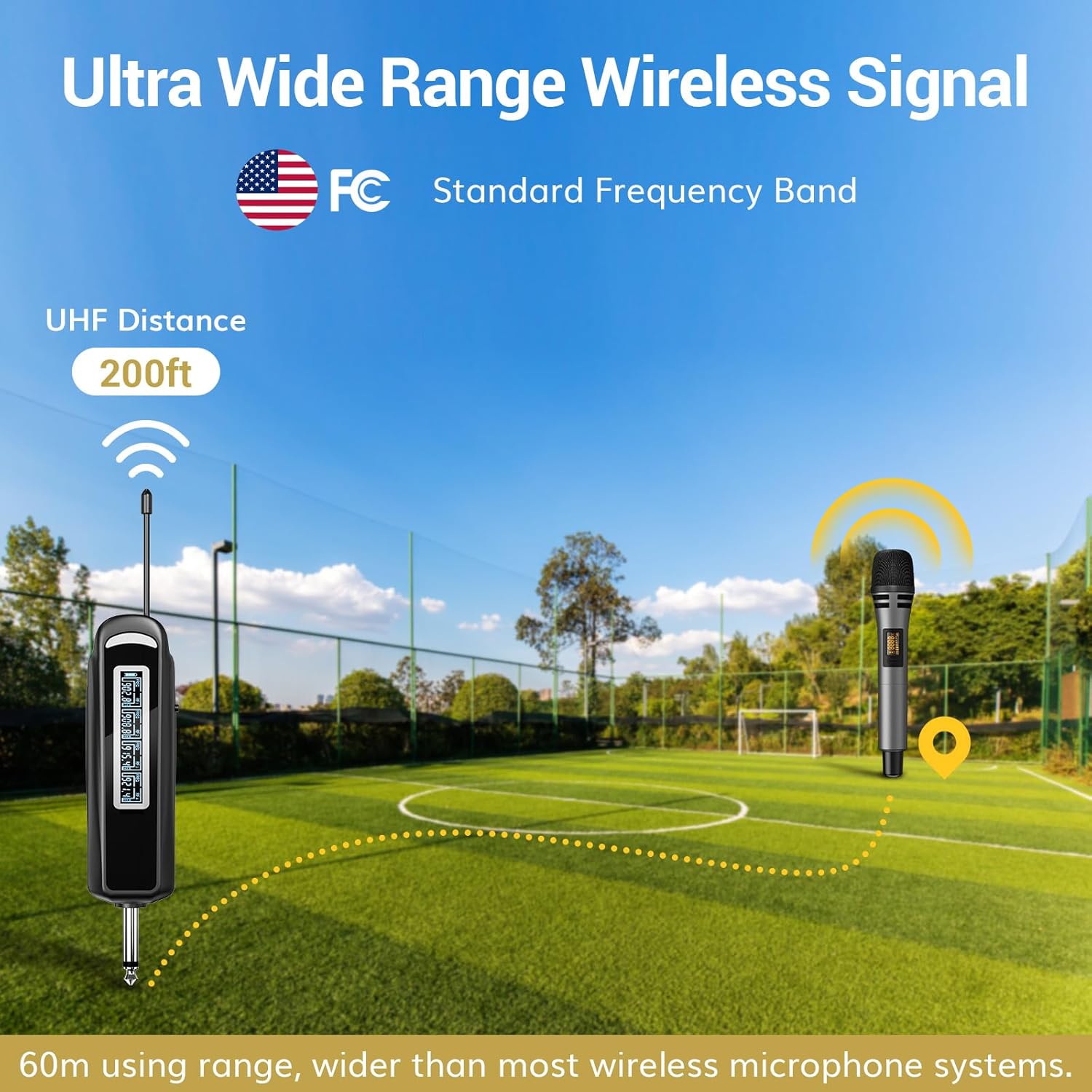 TONOR Wireless Microphones: 4 UHF Karaoke Microphone System – Close-up Detail