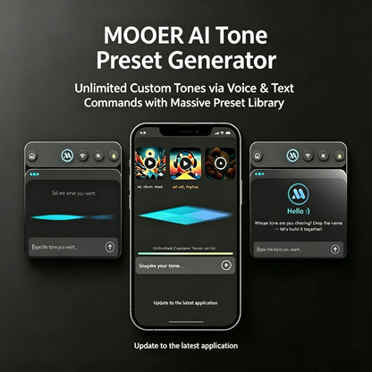 MOOER F40i Smart Guitar Amp 40W Touching Screen – Close-up Detail