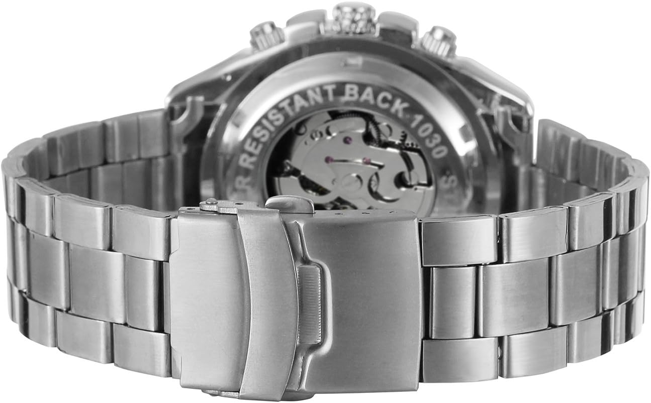 Forsining Men's Automatic Skeleton Analog Dial Stylish – Close-up Detail