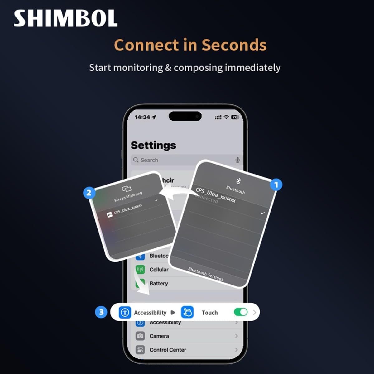 Shimbol CP5 Ultra: 5'' 1080P Full Touch HD Phone Vlog – Close-up Detail