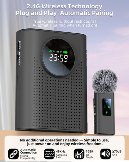 S67 Rechargeable Voice Amplifier Wireless Microphone for – In Use