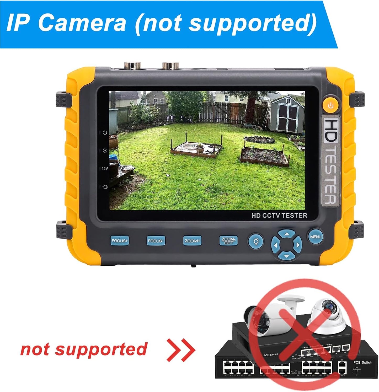 Anpviz 5-Inch 4-in-1 CCTV Monitor Tester for – In Use