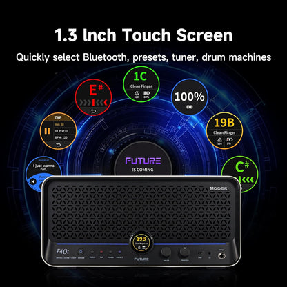 MOOER F40i Smart Guitar Amp 40W Touching Screen – In Use