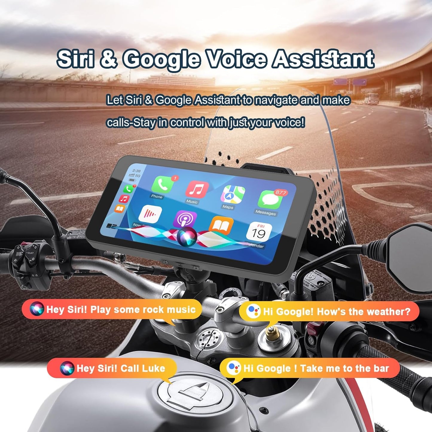 Motorcycle CarPlay & Android Auto – In Use