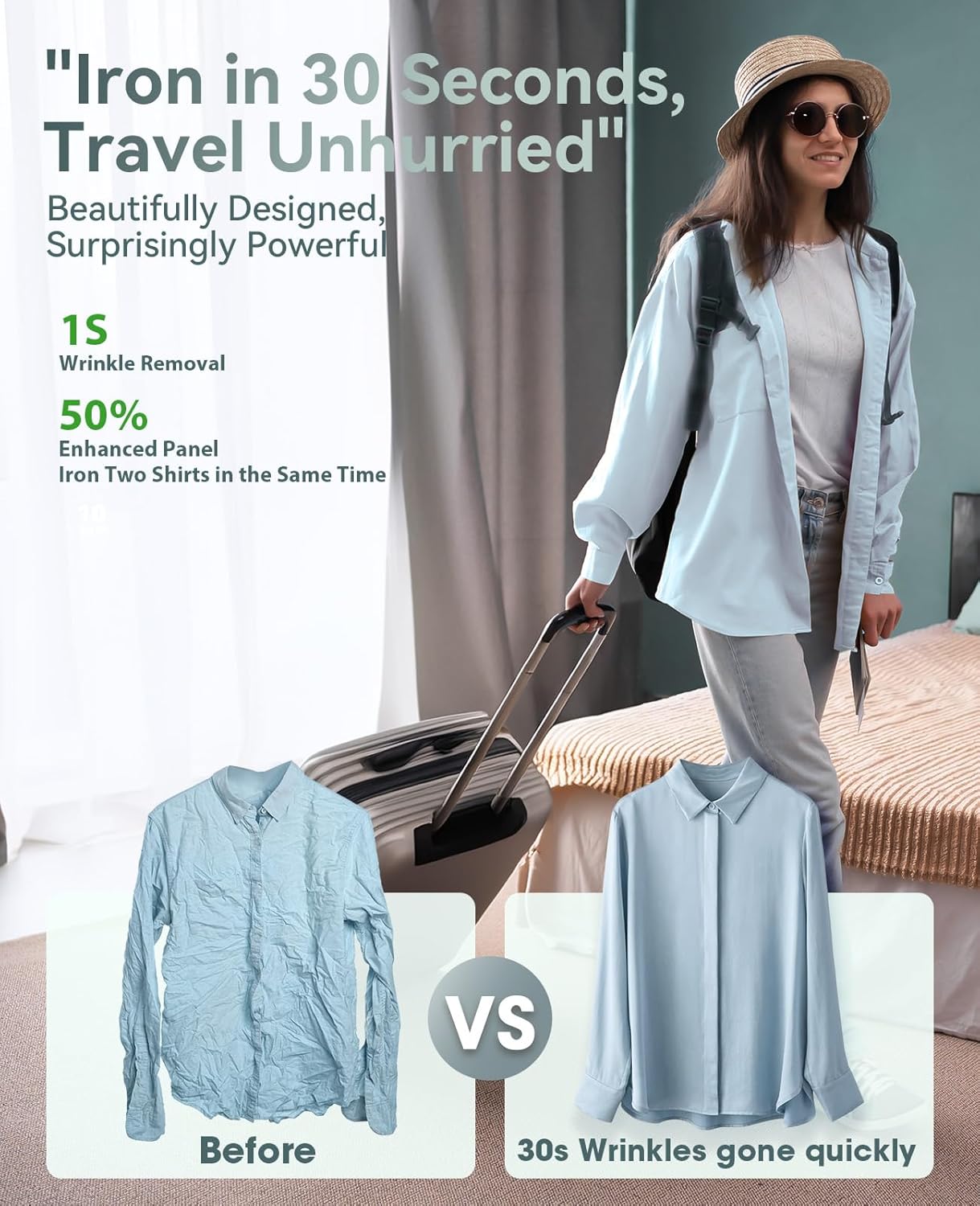 Jack ＆ Rose Travel Steamer for Clothes – In Use