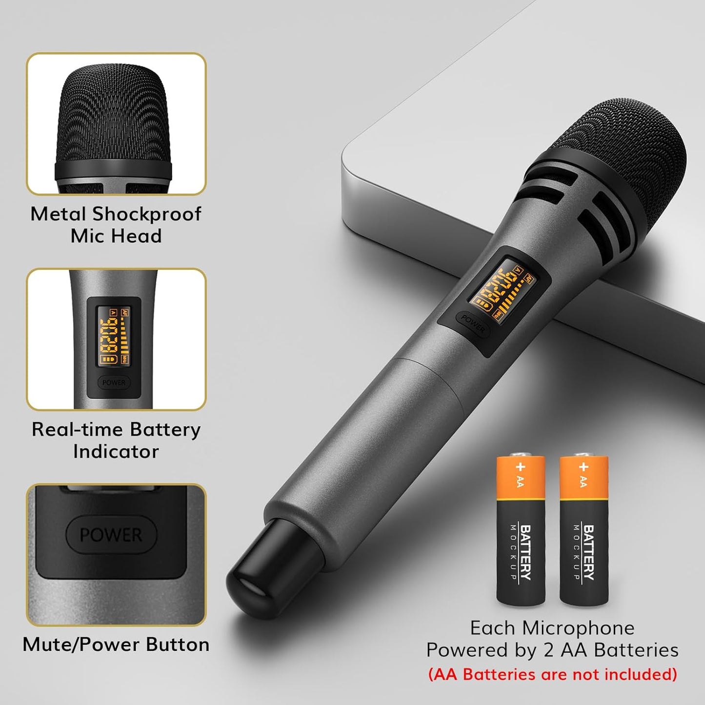TONOR Wireless Microphones: 4 UHF Karaoke Microphone System – In Use