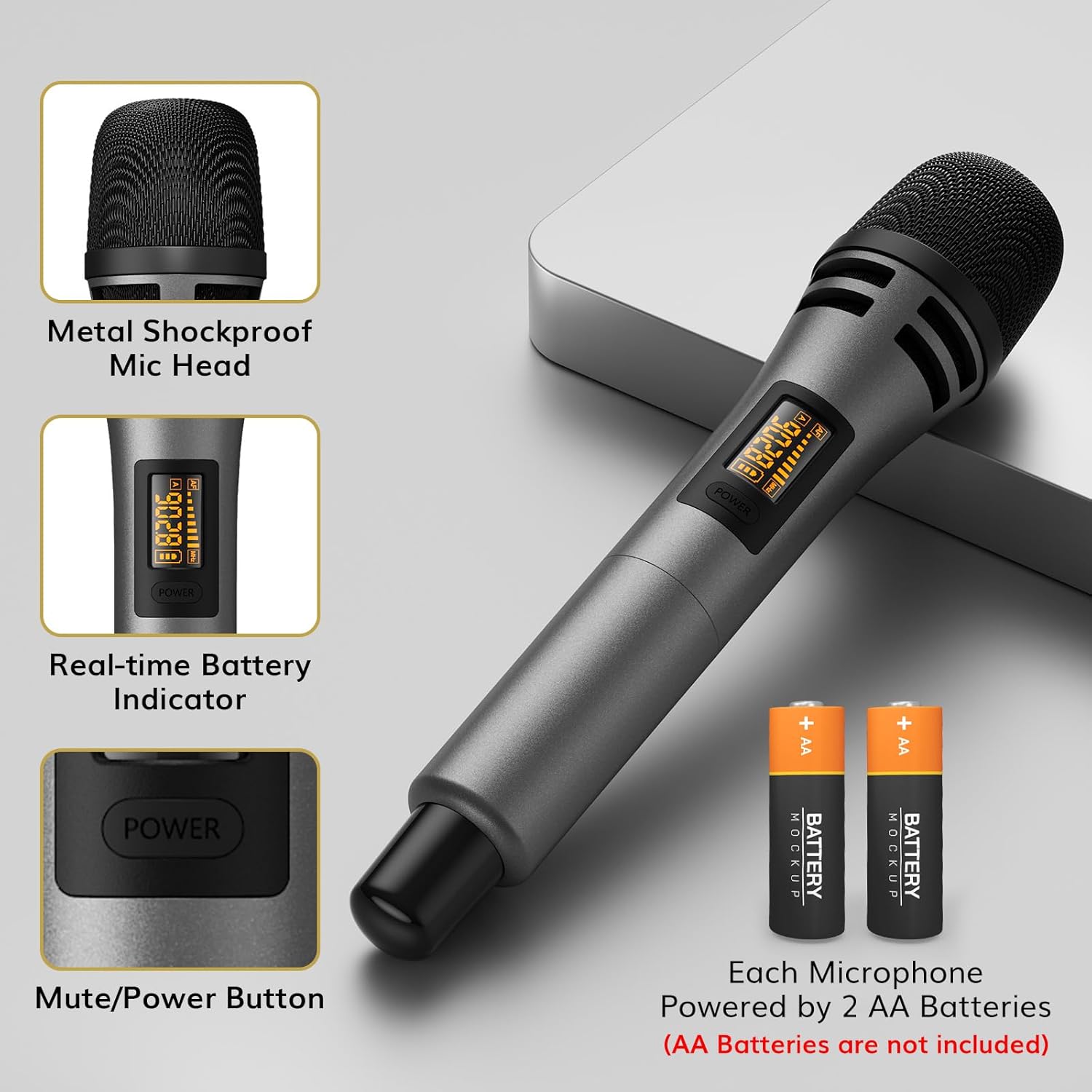 TONOR Wireless Microphones: 4 UHF Karaoke Microphone System – In Use