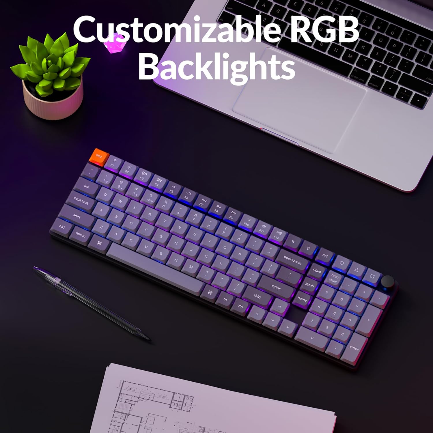 Keychron K17 Max 96% Layout QMK/Launcher Ultra-Slim – In Use