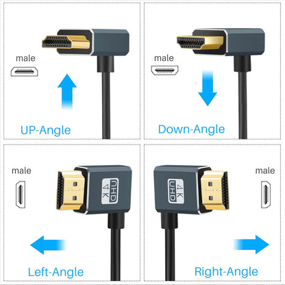 Twozoh Flexible HDMI to HDMI Cable Left Angled 90 degree – Packaging