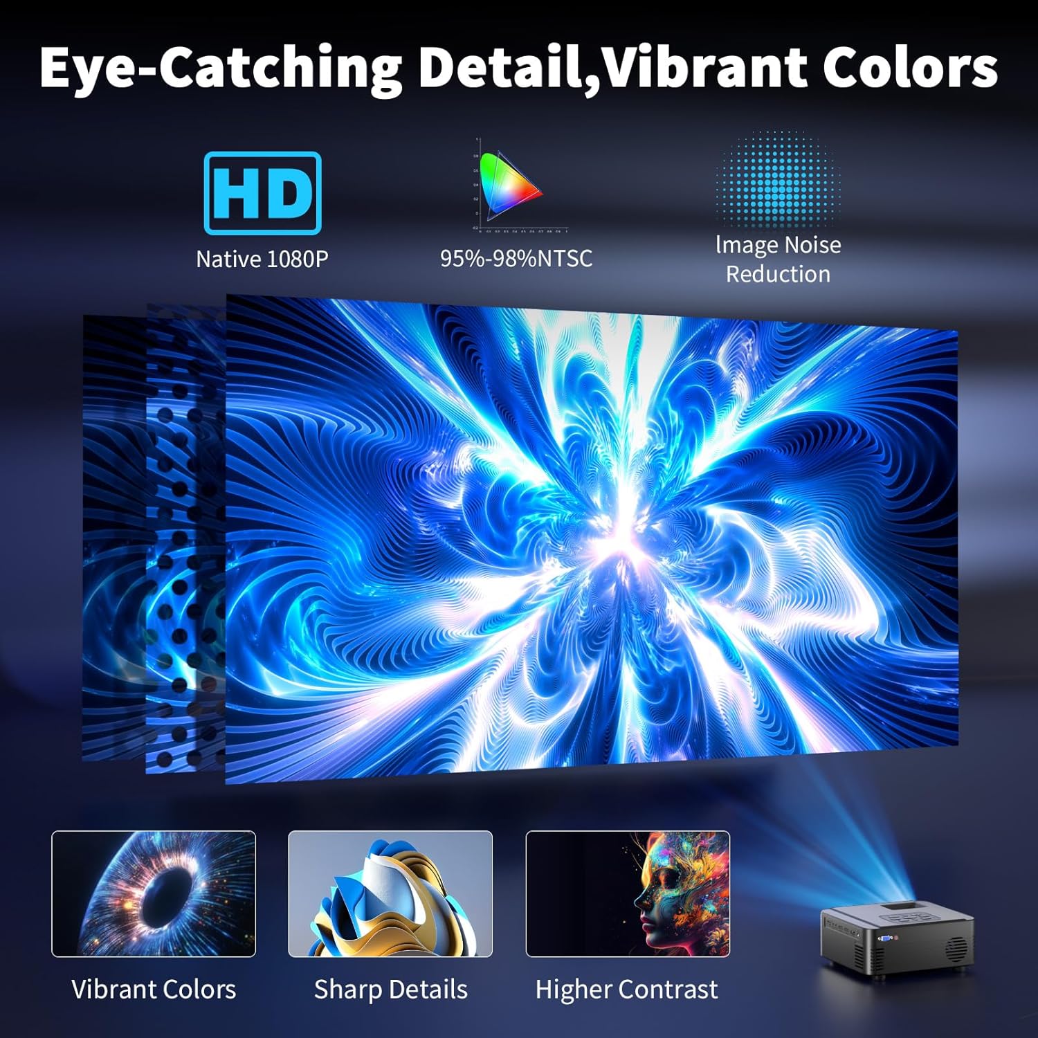 Projector with WIFI and Bluetooth – Packaging