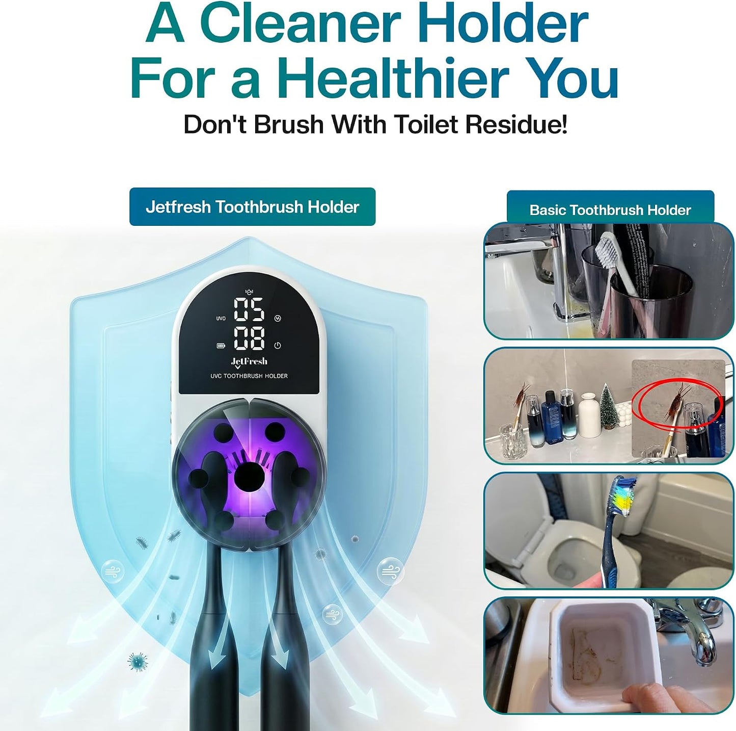 Jetfresh UV Toothbrush Sanitizer Holder – Packaging