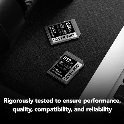 Lexar 256GB Professional SILVER PRO SD Card – Packaging