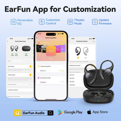 EarFun OpenJump Open Ear Headphones – Back View