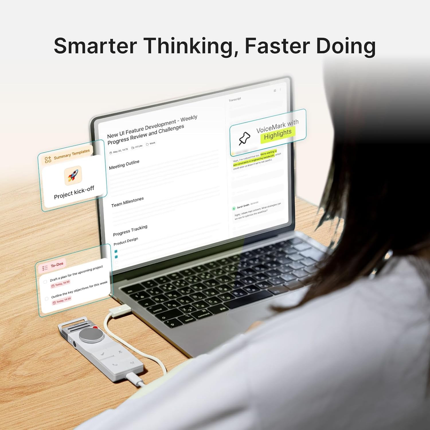P1 AI Voice Recorder: Smart Voice Recorder Work with – Feature Highlight