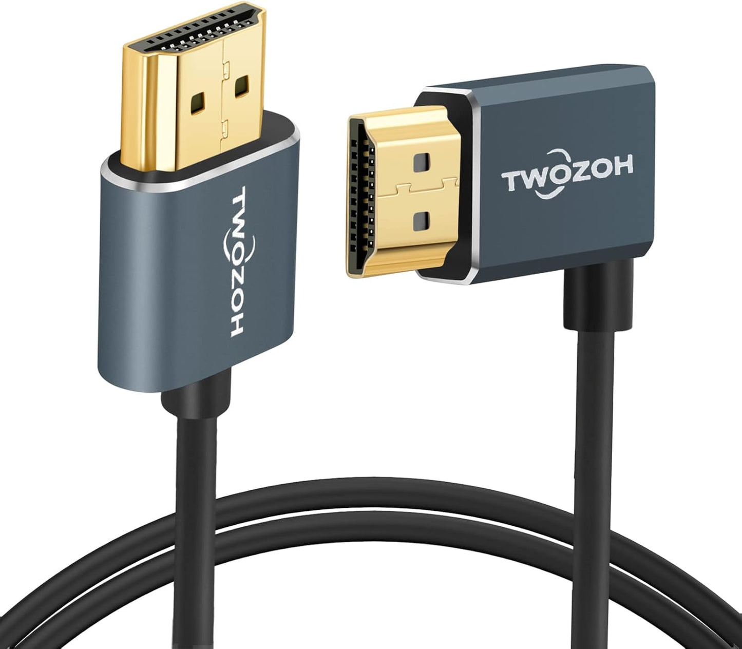 Twozoh Flexible HDMI to HDMI Cable Left Angled 90 degree – Feature Highlight