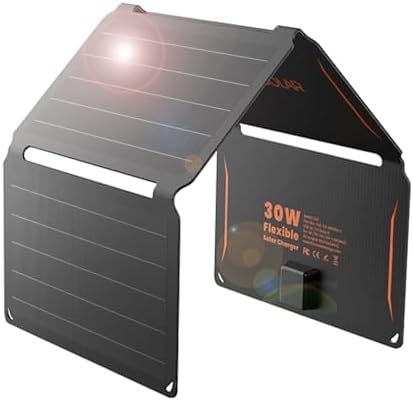 FlexSolar 30W Portable Solar Panel Chargers QC3.0 18W USB-A – Size Reference