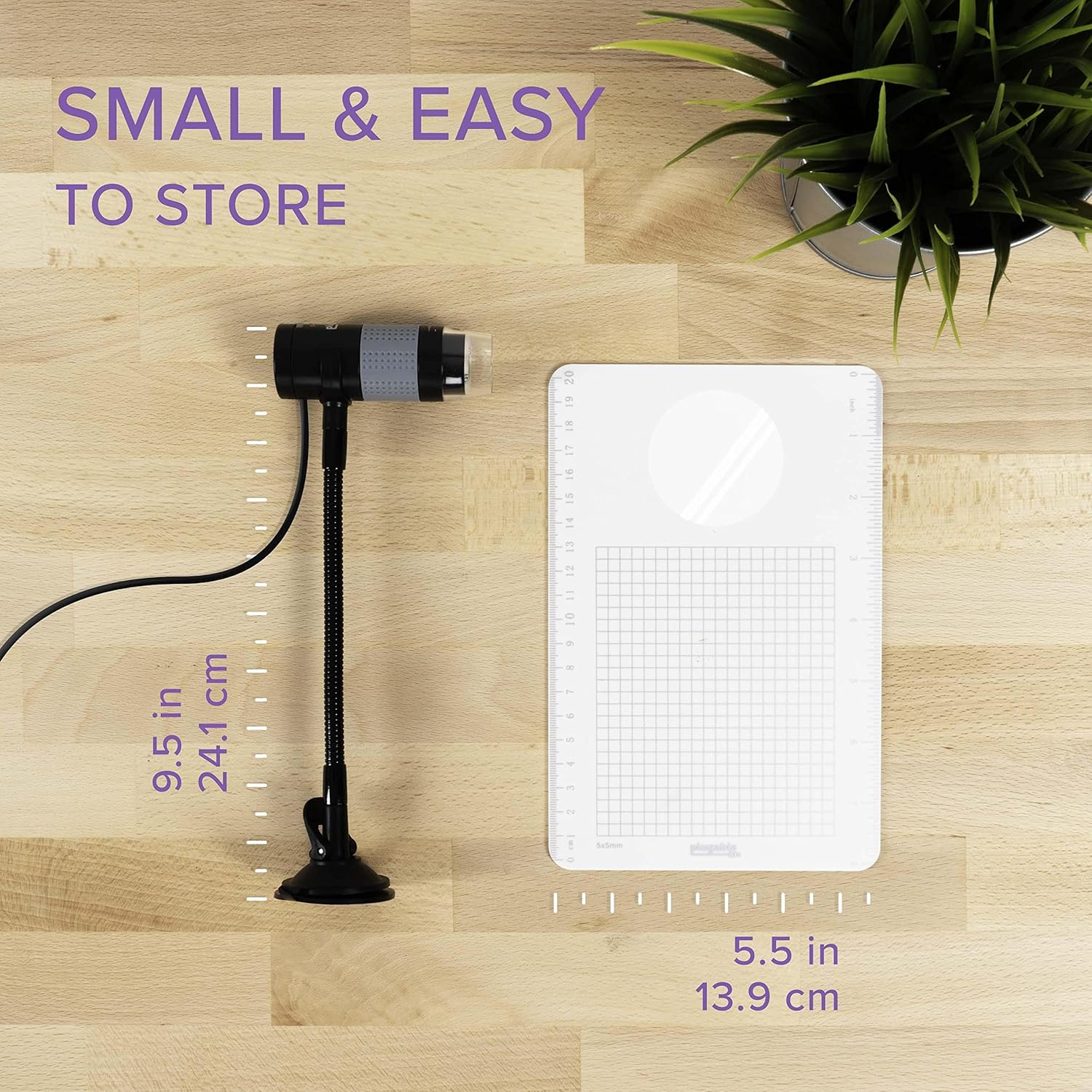 Plugable USB Digital Microscope 250x – Size Reference