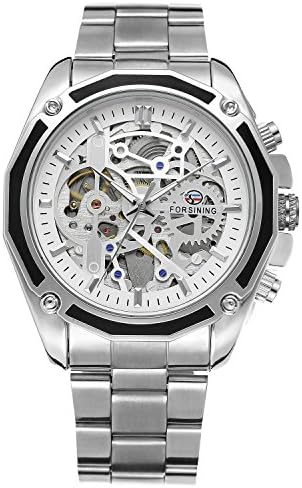 Forsining Men's Automatic Skeleton Analog Dial Stylish – Size Reference