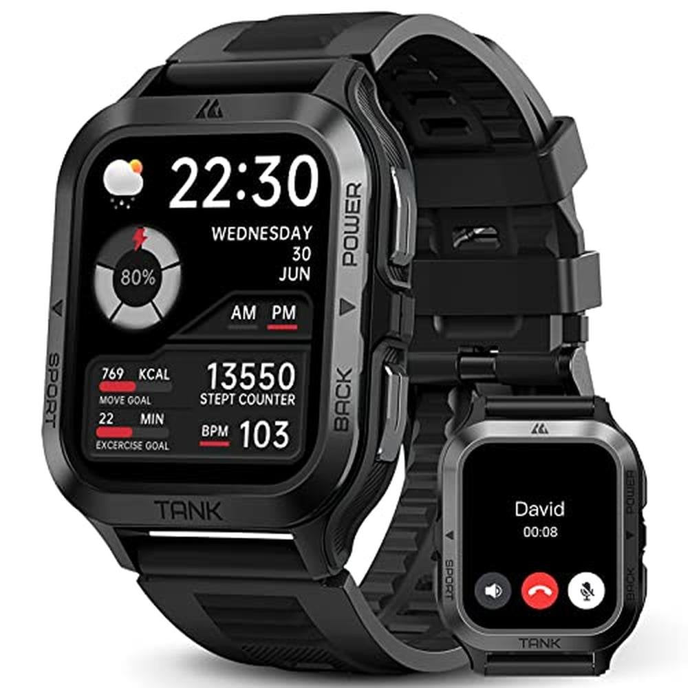 Amaztim Watch: Amaztim Tank M2 Smartwatch 60 Days Battery – Front View