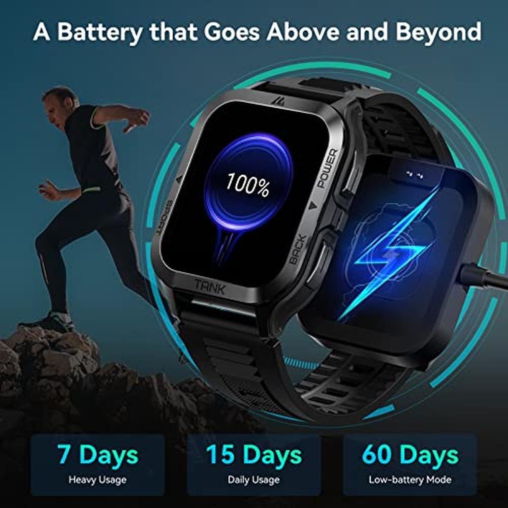 Amaztim Watch: Amaztim Tank M2 Smartwatch 60 Days Battery – In Use