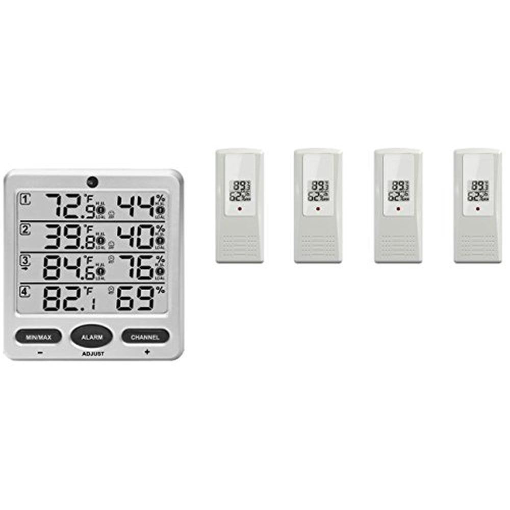 Ambient Weather: WS-10-X4 Wireless Indoor Outdoor 8-Channel – Front View