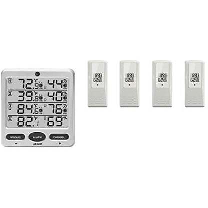 Ambient Weather: WS-10-X4 Wireless Indoor Outdoor 8-Channel – Front View
